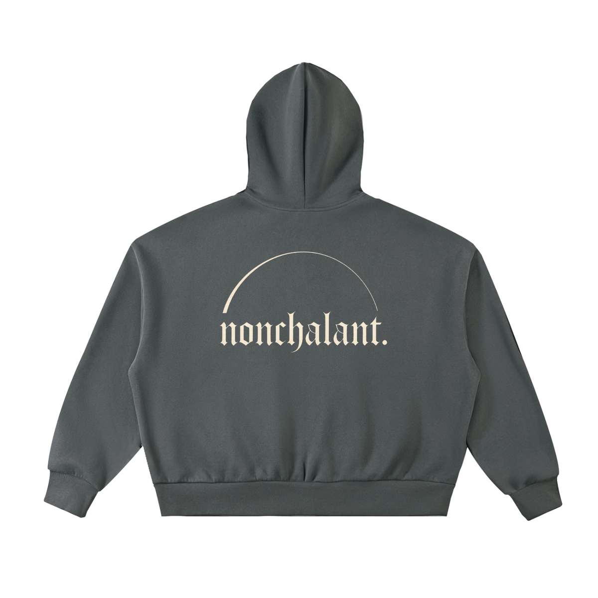 Fleeced Full-Zip Boxy Hoodie