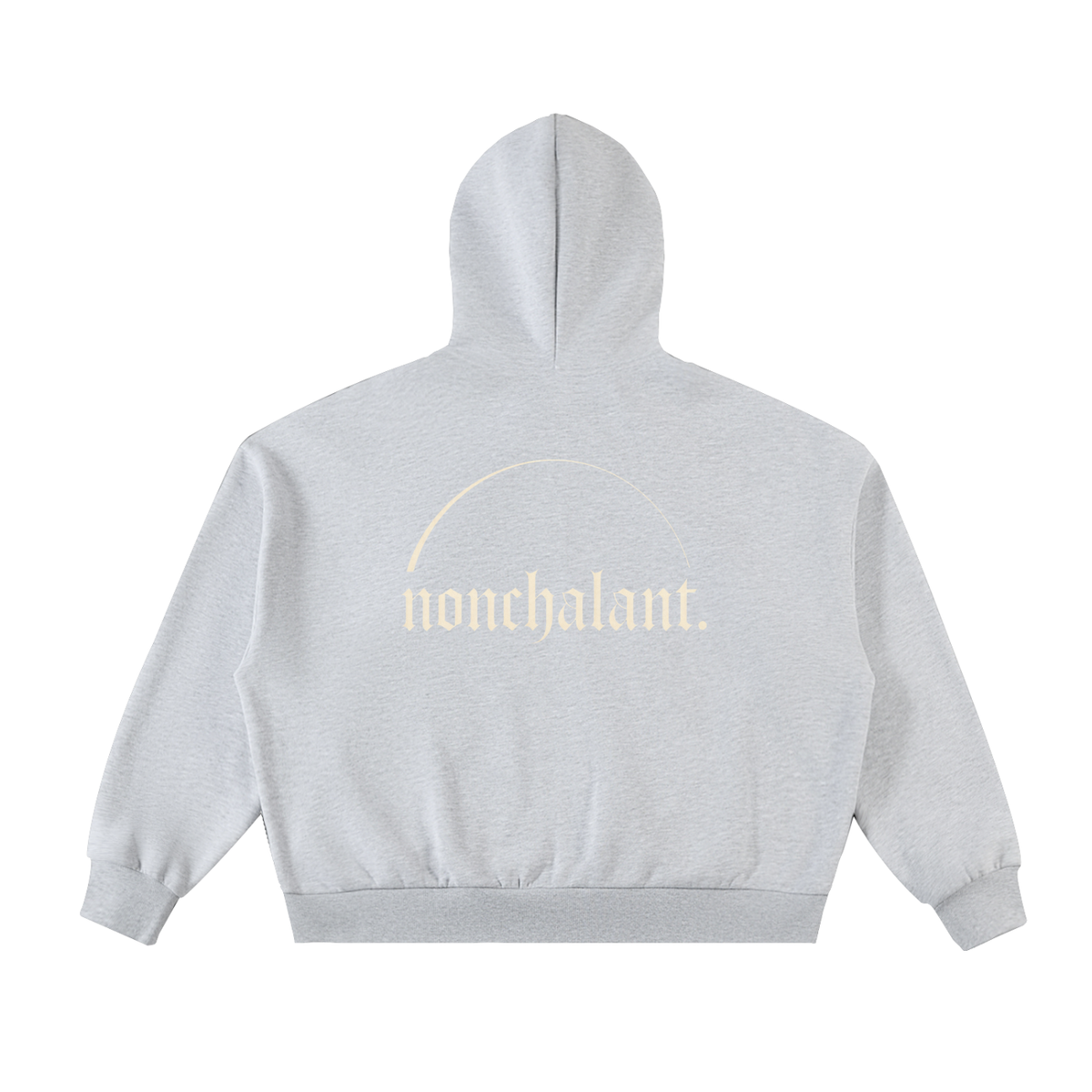 Fleeced Full-Zip Boxy Hoodie