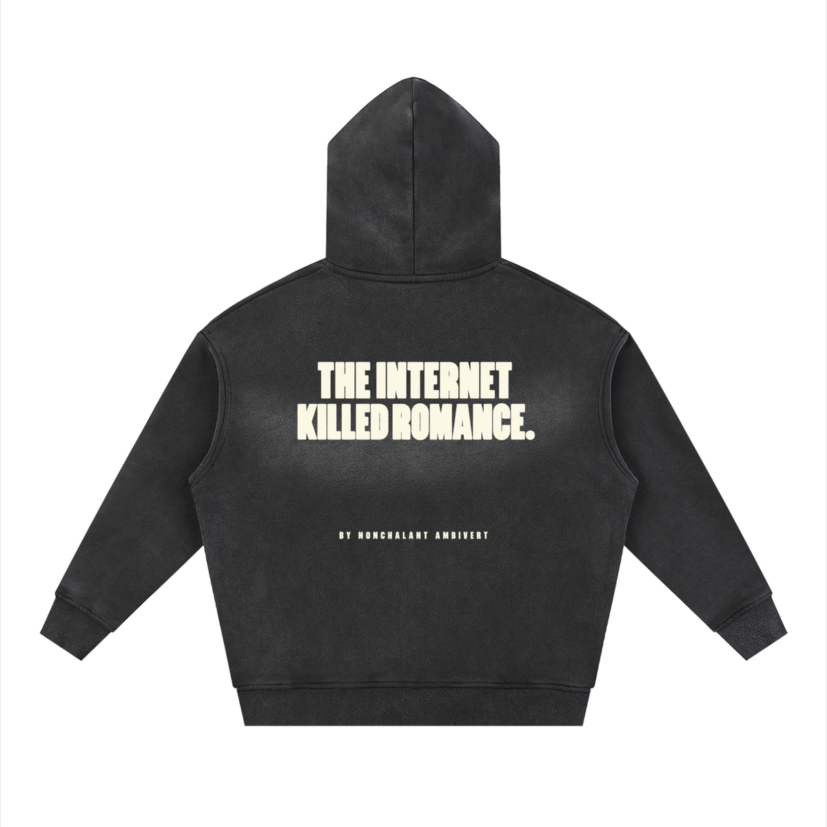 Sunfade Two-way Zipper Boxy Fleece Hoodie