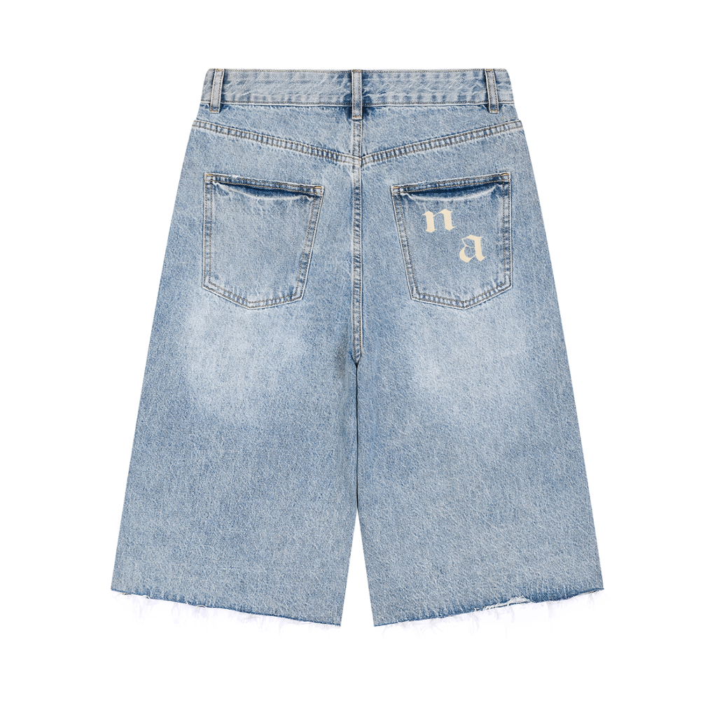 Men’s Vintage Wide Leg Denim Shorts