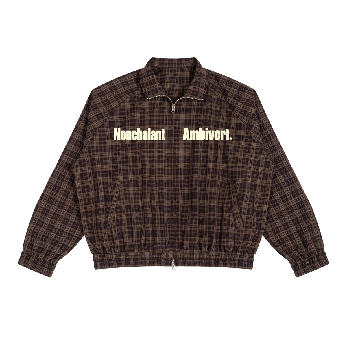 Unisex Plaid Full-Zip Track Jacket