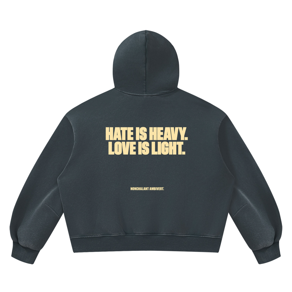 Unisex Vintage Wash Boxy Fleece Hoodie