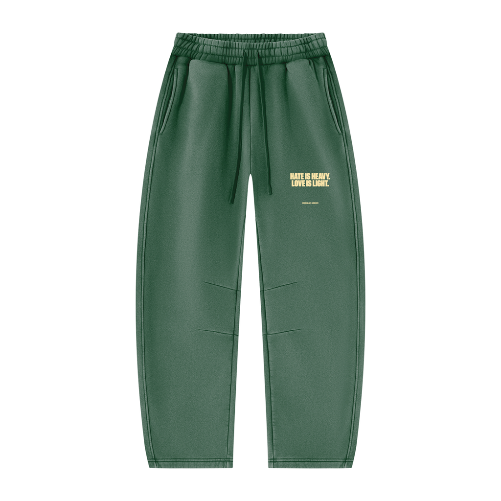 Unisex Vintage Wash Barrel Leg Fleece Sweatpants