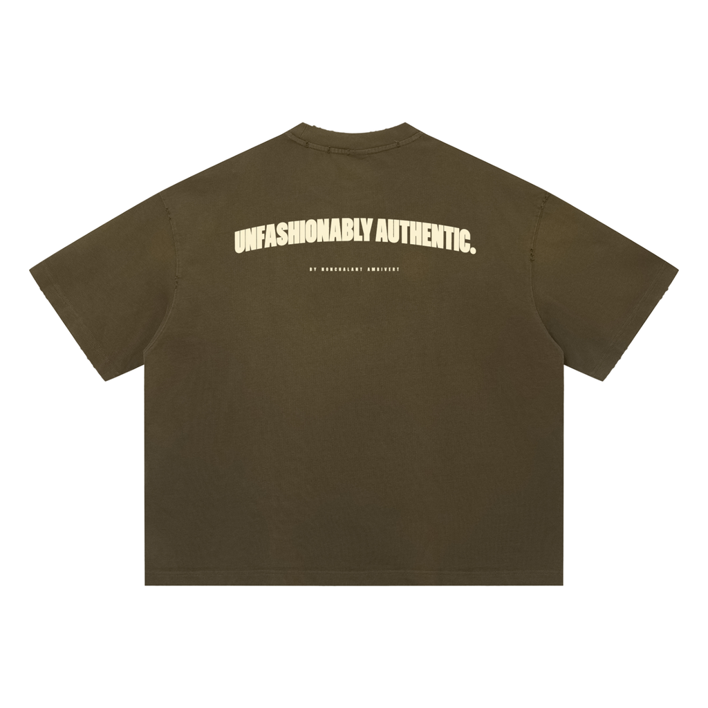 Unisex Sun Fade Distressed Boxy T-Shirt
