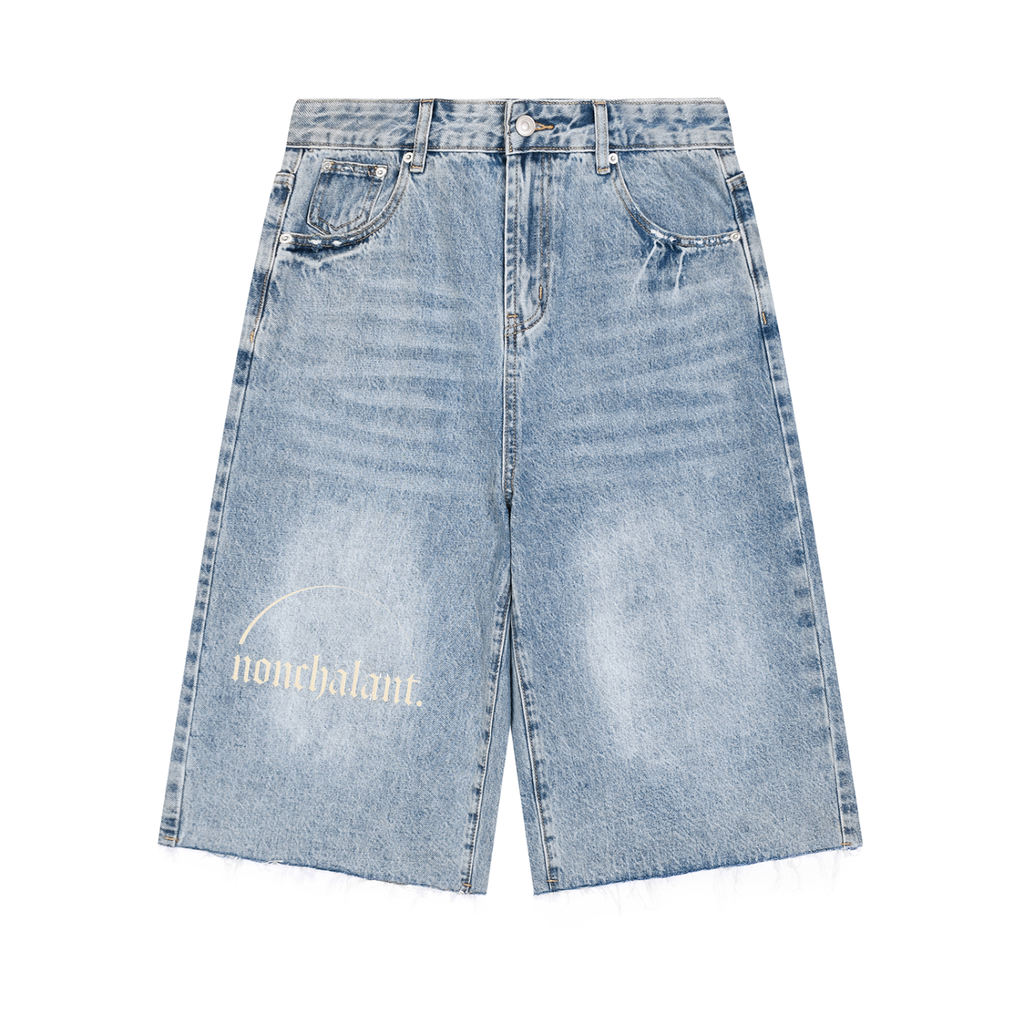 Men’s Vintage Wide Leg Denim Shorts
