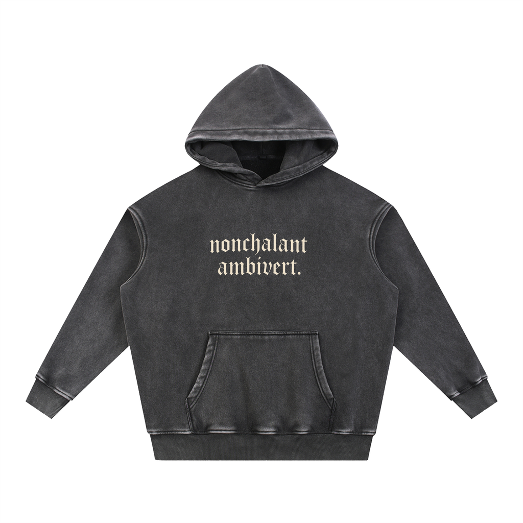 Snow Wash Fleece Oversize Hoodie