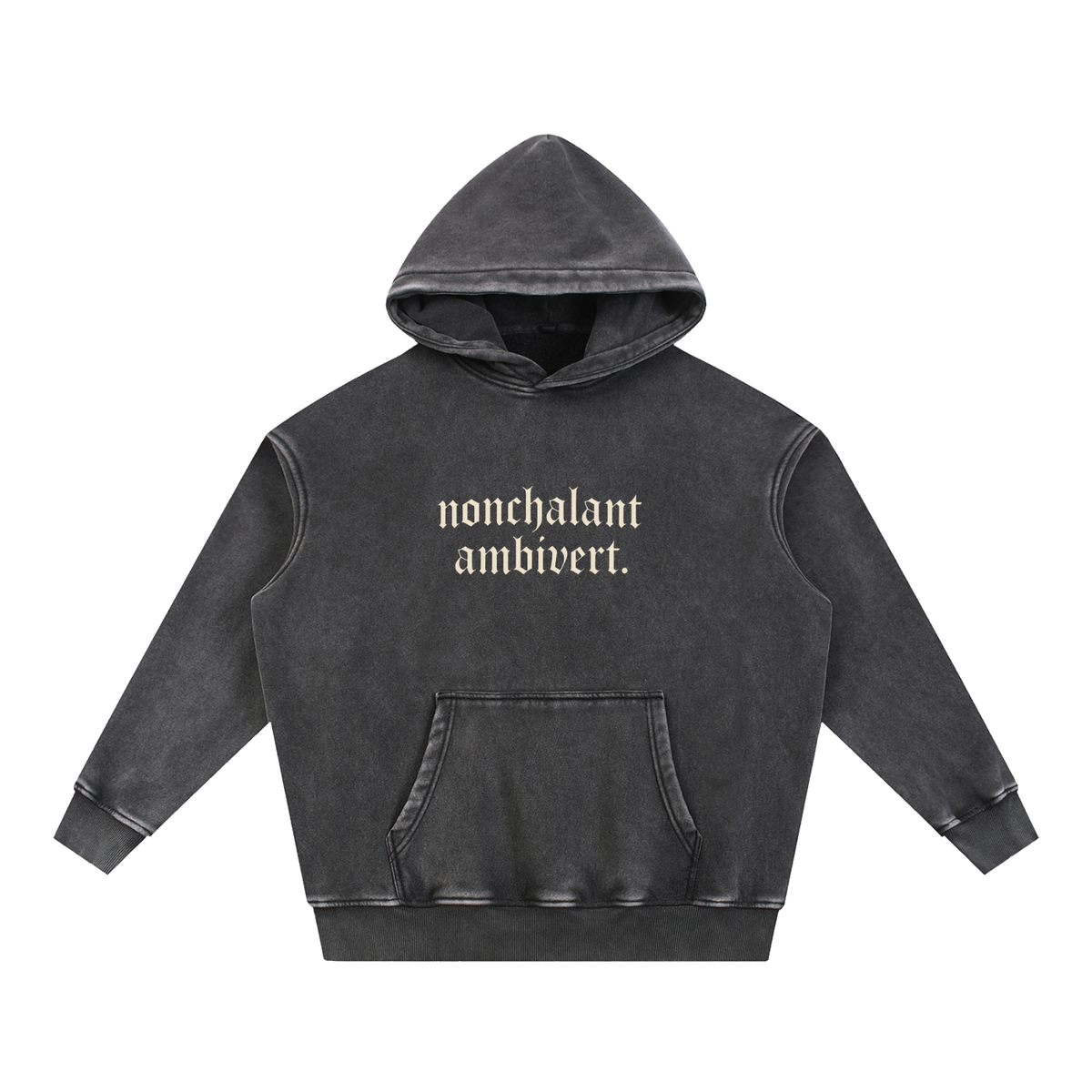 Snow Wash Fleece Oversize Hoodie