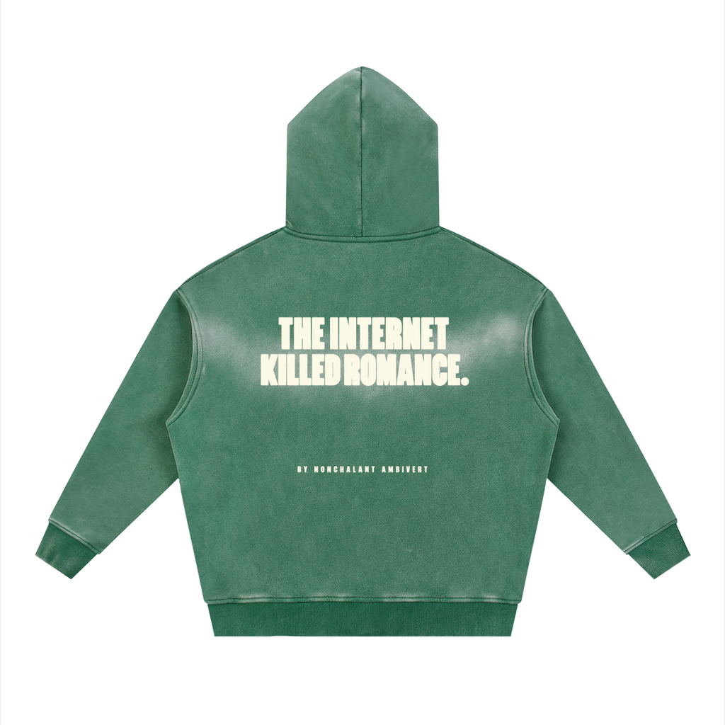 Sunfade Two-way Zipper Boxy Fleece Hoodie